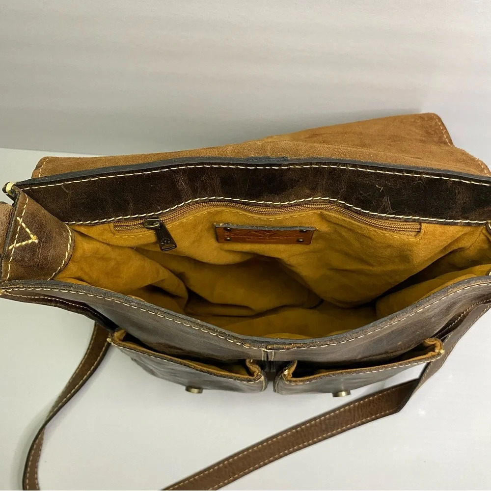 Patricia Nash Armeno Crossbody dark Leather Bag - Picture 8 of 15